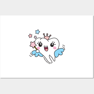 cute tooth fairy cartoon Posters and Art